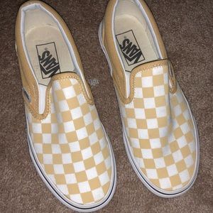 Yellow checkered Vans